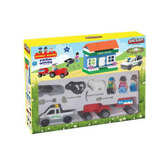 Nessiworld 03 615 Double Blocks Farm Set -Pilsan