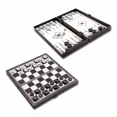 Nessiworld Nessiworld 1050170 Magnetic Chess-Backgammon 2 in 1 -Starokey