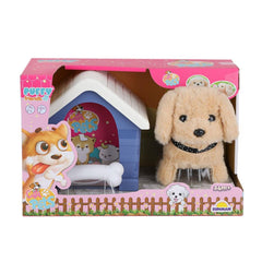 Nessiworld 4252 صوت يتحرك كلب لطيف مع أكواخ