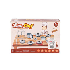Batterie de cuisine en métal Little Chef Nessiworld 668-C1 - Toysan Toys