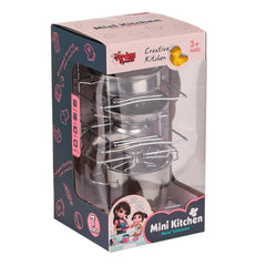 Casserole en acier Nessiworld 683E avec étagère, 8 pièces - Vardem Toys