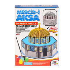 Nessiworld 8209 Masjid al-Ahka 3D Wooden Puzzle and Coloring -Totteriq
