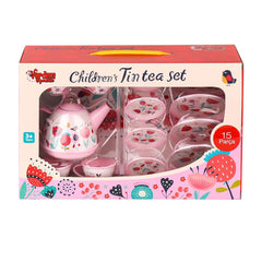 Service à thé en métal à motifs floraux Nessiworld 998A-998B, 15 pièces - Vardem Toys