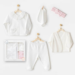 Nessiworld Andywawa AC25650 Cuddly Bunny Bear 5's Hospital Exit Ecru Pink