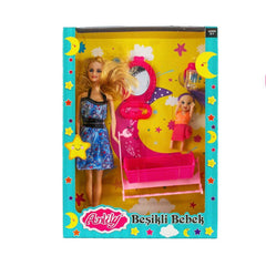 Nessiworld Anlily Baby in Box with Cradle