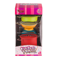 Ensemble de casseroles et poêles en émail coloré Nessiworld ATF-683G-5, 7 pièces - Jouets Vardem