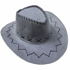 Nessiworld Lace-Up Child Nubuck Suede Cowboy Hat Dark Gray