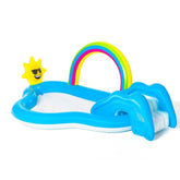 Piscine avec toboggan et fontaine arc-en-ciel Nessiworld Bestway 53092