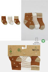 Nessiworld Bistyle 3-Pack Men's Combed Cotton Ankle Socks BS10111 Mustard