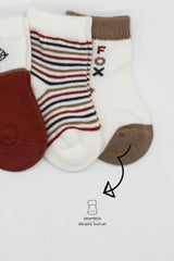 Nessiworld Bistyle 3-Piece Combed Cotton Socks BS10109 Tile