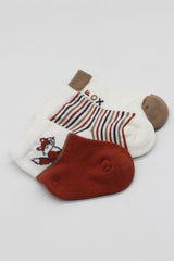 Nessiworld Bistyle 3-Piece Combed Cotton Socks BS10109 Tile