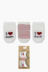 Nessiworld Bistyle Mom Dad 3'Lü Penye Soket Çorap 10123 Ekru