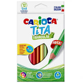 Nessiworld Carioca Jumbo 12-Piece Triangle Crayons 42791