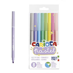 Nessiworld Carioca Pastel Crayons à pointe feutre super lavables, paquet de 8