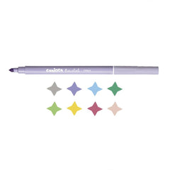 Nessiworld Carioca Pastel Crayons à pointe feutre super lavables, paquet de 8