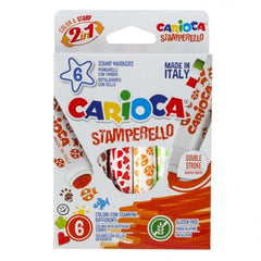 Nessiworld Carioca Stamperello Felt Tip Crayons 6-Pack