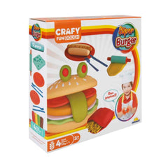 Nessiworld Crafy Super Burger Set de pâte à modeler 200 gr. 12 pièces