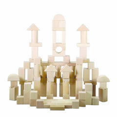 Nessiworld CS-8831 Natural Wooden Block Set 100 Pieces - Chiva