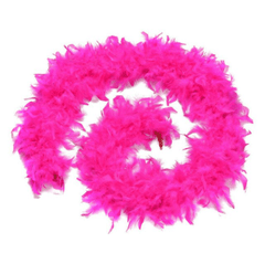 Nessiworld Fuchsia Color Fluffy Furry Otrich Boa Real Feather Decoration 180 cm