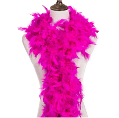 Nessiworld Fuchsia Color Fluffy Furry Otrich Boa Real Feather Decoration 180 cm