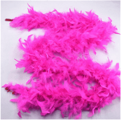 Nessiworld Fuchsia Color Fluffy Furry Otrich Boa Real Feather Decoration 180 cm