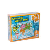NessiWorld JP 31015 Colorful World Map Jumbo Puzzle 50 Pieces -Ks Puzzle
