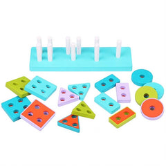 Nessiworld LC Wooden Geometric Shapes Find-Plug