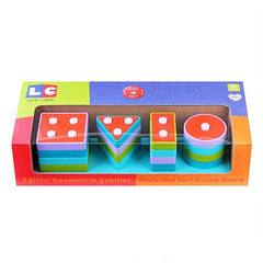 Nessiworld LC Wooden Geometric Shapes Find-Plug