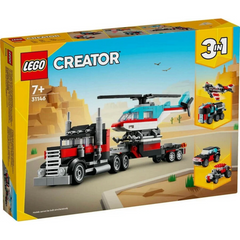 Nessiworld LEGO Flatbed Truck with Helikopter - MeanYou