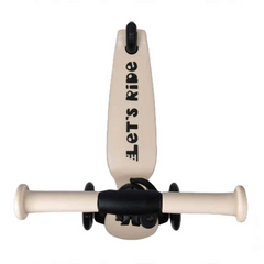 Nessiworld Let's Ride Two Lighted Foldable 3 Wheel Scooter Beige