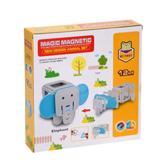 Nessiworld Magnetic Elephant Block Set 12 Pieces