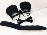 Nessiworld Mickey Mouse Glasses Bow Tie Tail Set
