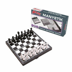Nessiworld Nessiworld 1050170 Magnetic Chess-Backgammon 2 in 1 -Starokey