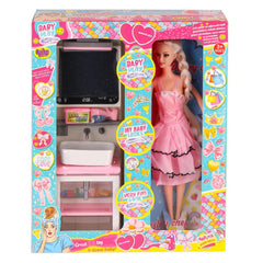 Nessiworld OYD-02390 Baby and Mirrored Sink Playset - Oydaş Oyuncak