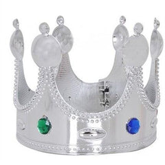 Nessiworld Plastic King Crown Silver Color Child Size 45 cm