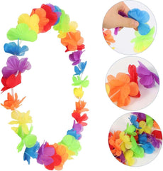 Couronne de cou hawaïenne colorée Nessiworld, collier de fête hawaïenne, 1 pièce