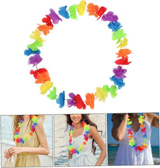 Couronne de cou hawaïenne colorée Nessiworld, collier de fête hawaïenne, 1 pièce