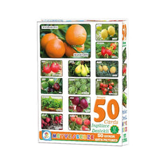 Nessiworld 50 Fruits and Vegetables with Pictures English Support