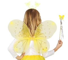 Nessiworld Yellow Butterfly Wing Crown and Stick 50x37 cm