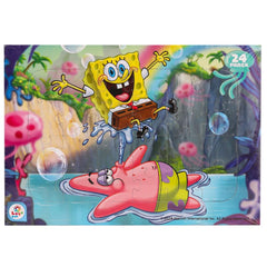 Puzzle cadre Bob l'éponge Nessiworld SB7978 24 pièces - Laçokids