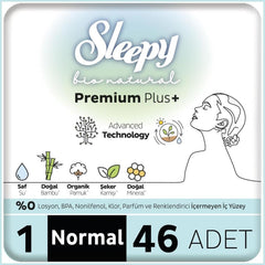 Nessiworld Sleepy Bio Natural Premium Plus Mega Normal Pad 46 Pieces