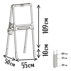 Nessiworld Smoby Double Sided Magnetic Wooden Writing Board 7600410401
