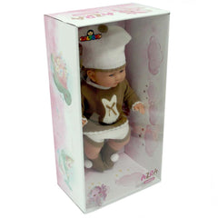 Nessiworld Newborn Baby Azra in Brown Beige Dress