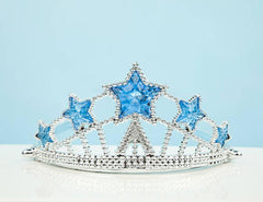 Couronne de princesse Elsa en forme d'étoile Nessiworld, couleur bleue, taille enfant 5 x 17 cm