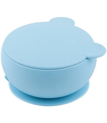 Nessiworld OiOi Silicone Bowl with Lid Mineral Blue