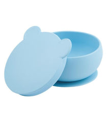 Nessiworld OiOi Silicone Bowl with Lid Mineral Blue