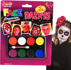 Nessiworld Palyaço Yüz Boyama Seti Fırçalı Makyaj Boyama Seti 8 Renk
