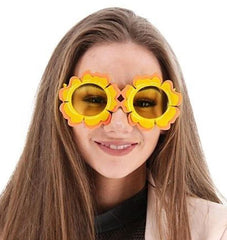 Nessiworld Daisy Shaped Orange Yellow Hawaii Concept Party Glasses 15x7 cm
