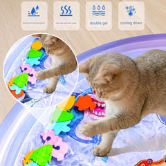 Paw Portal Evcil Hayvanlar İçin Şişme Su Oyun Matı - MeanYou