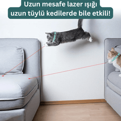 Paw Portal LED Işıklı Otomatik Kedi Oyuncağı, Lazer Işık Başlığı - MeanYou